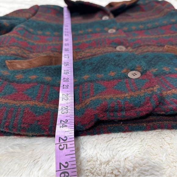 Vintage 90s Ll Bean Women’s Aztec Tribal Wool  Jacket USA Large Western Cowgirl - Picture 3 of 7